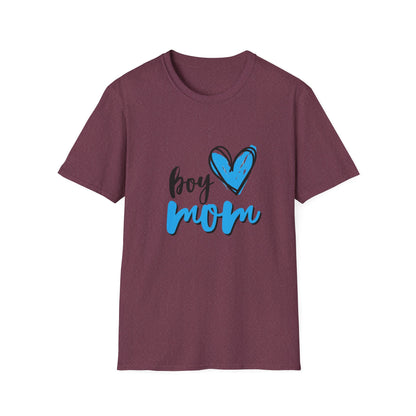 Boy Love Mom Unisex Softstyle T-Shirt | Perfect for Family Days and Celebrations