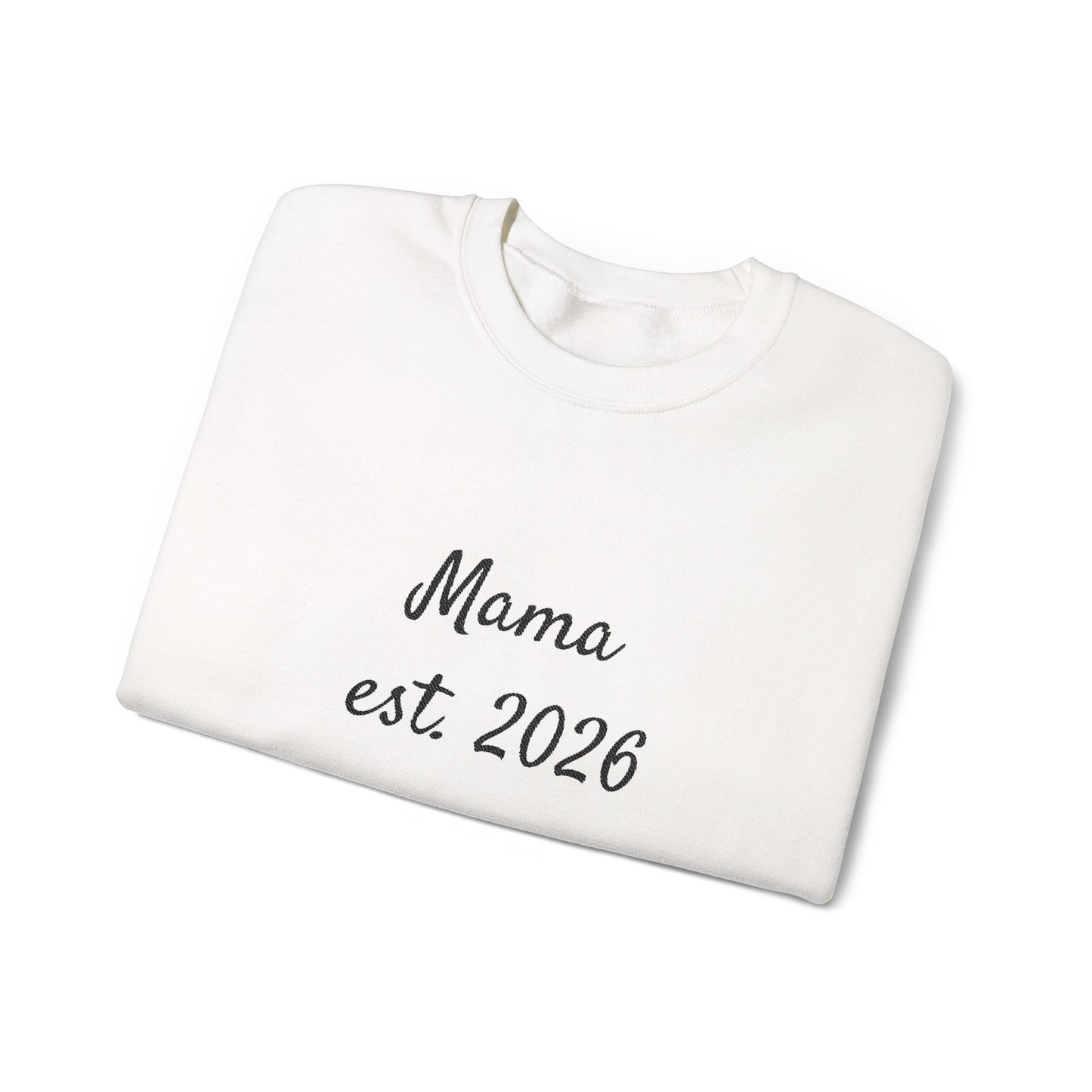 Unisex Mother's day Mama with Child Names Personalize Embroider Heavy Blend™ Crewneck Sweatshirt