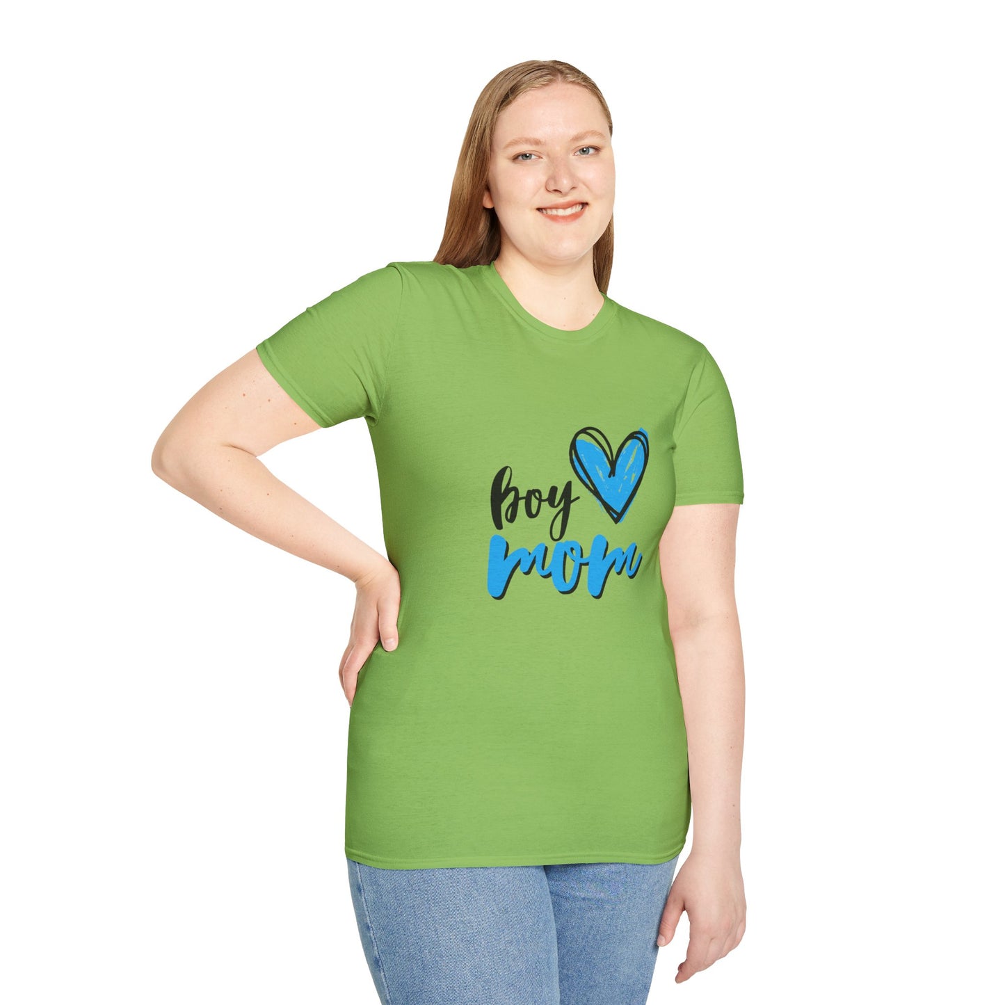Boy Love Mom Unisex Softstyle T-Shirt | Perfect for Family Days and Celebrations