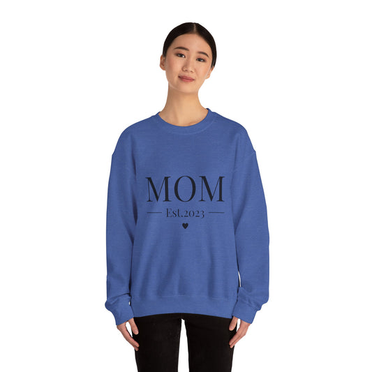 Mom Est. 2023 Crewneck Sweatshirt - Perfect Gift for New Moms