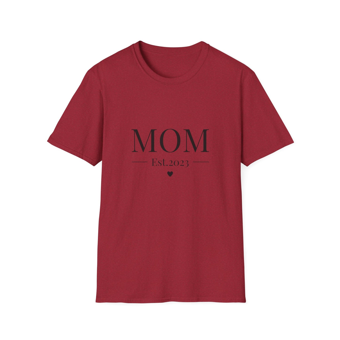Mom Est. 2023 Unisex T-Shirt - Softstyle Tee for New Moms