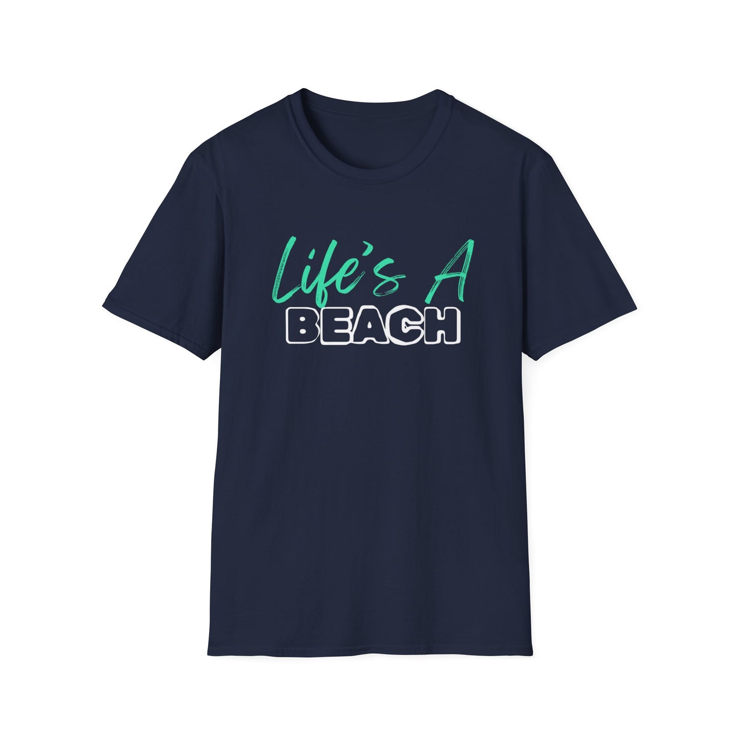 Life's A Beach Unisex Softstyle T-Shirt, Summer Vacation Tee, Beach Party Shirt, Casual Wear, Gift for Beach Lovers