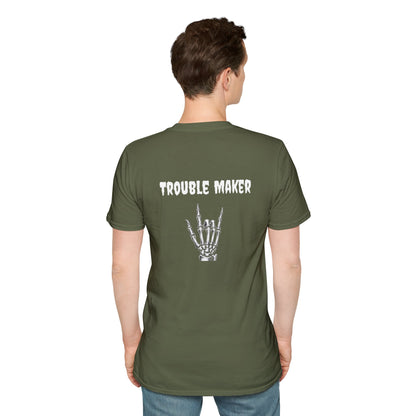 Trouble Maker Skeleton Hands Unisex Softstyle T-Shirt | Graphic Tee for Music Lovers, Gift for Concert Goers, Casual Wear, Halloween Top, [...]