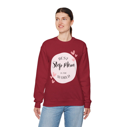 Best Step Mom Crewneck Sweatshirt – Cozy Gift for Step Moms