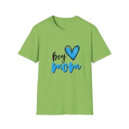 Boy Love Mom Unisex Softstyle T-Shirt | Perfect for Family Days and Celebrations