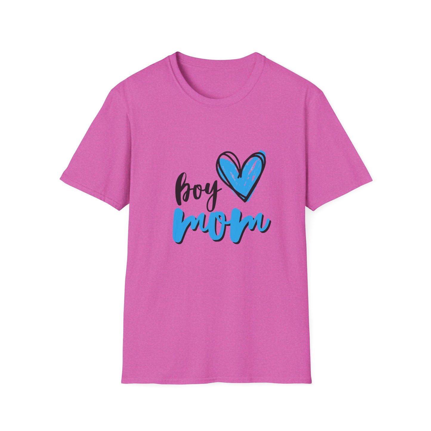 Boy Love Mom Unisex Softstyle T-Shirt | Perfect for Family Days and Celebrations