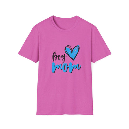 Boy Love Mom Unisex Softstyle T-Shirt | Perfect for Family Days and Celebrations