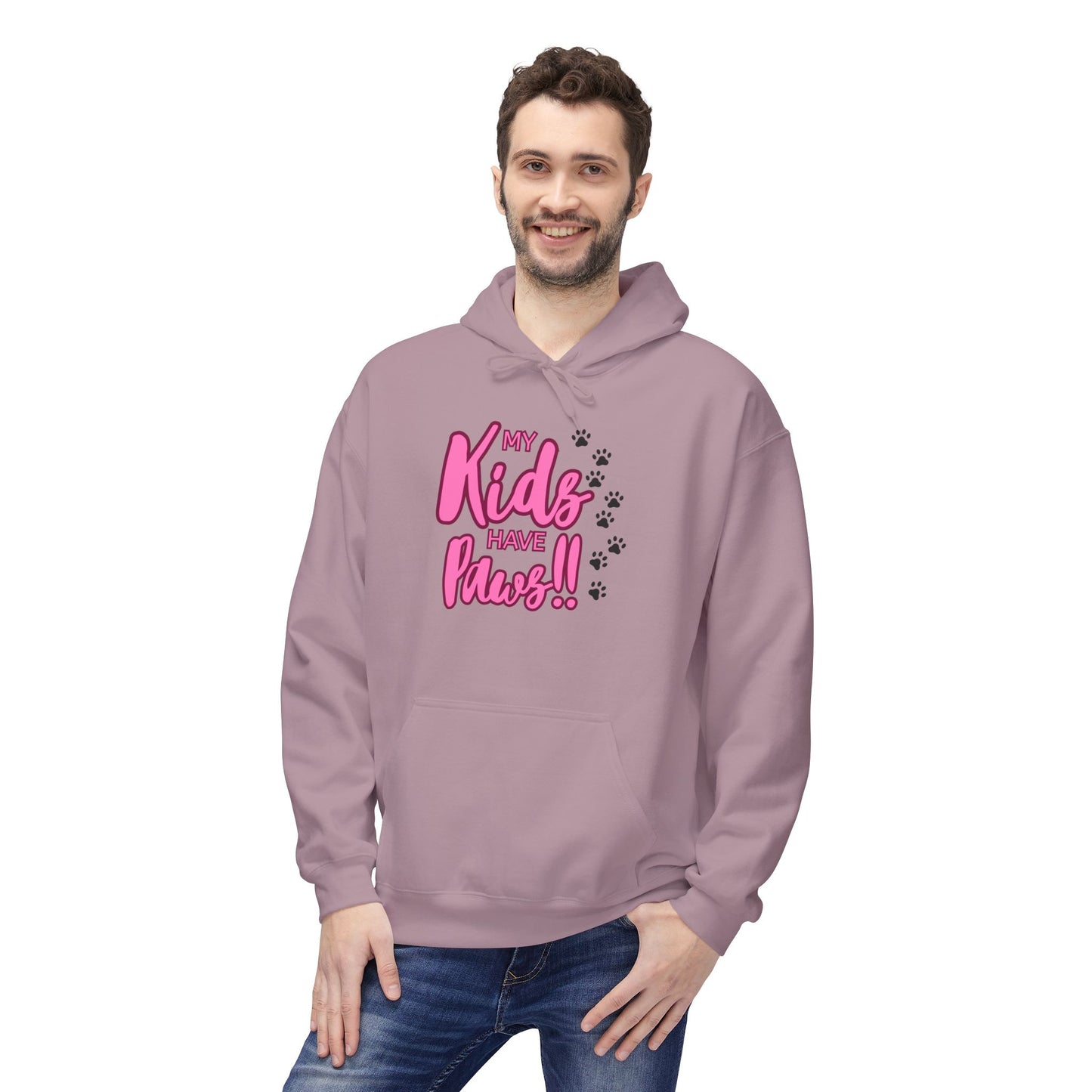 Unisex Midweight Softstyle Fleece Hoodie My Kids have Paws