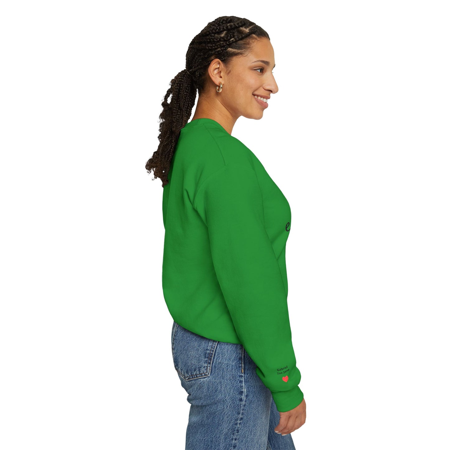 Unisex Mother's day Mama with Child Names Personalize Embroider Heavy Blend™ Crewneck Sweatshirt