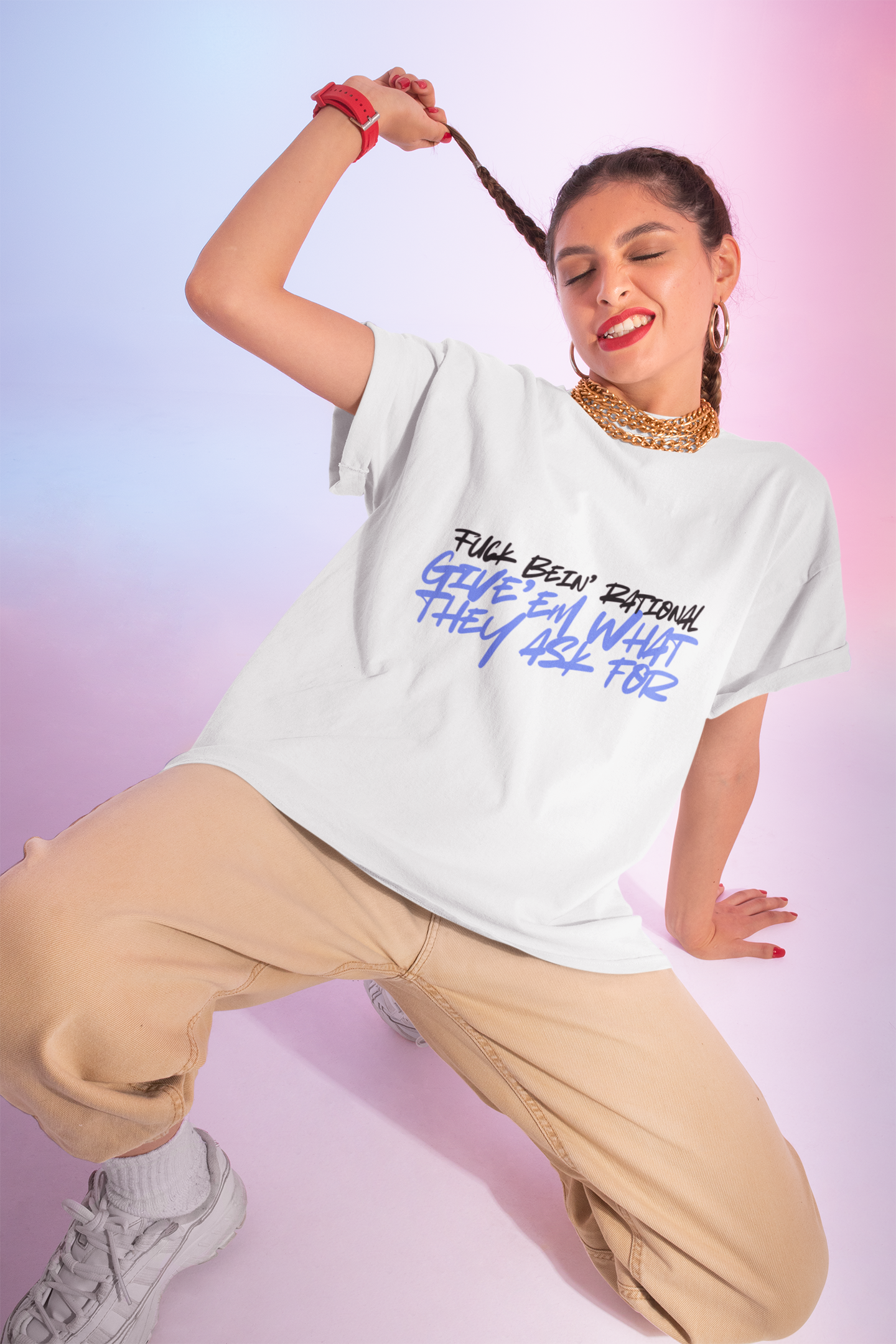 Give'em what they ask for Rebellious Statement T-Shirt - Unisex Graphic Tee, Casual Style, Birthday Gift, Streetwear, Everyday Wear, Unique Fashion
