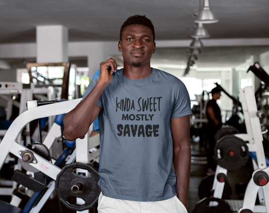 Kinda Sweet Mostly Savage Unisex T-Shirt, Funny Tee, Gift for Her, Casual Outfit, Birthday Gift, Everyday Wear