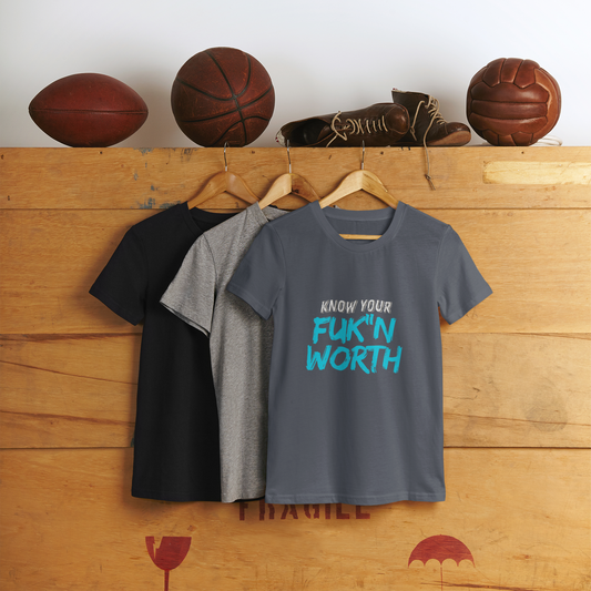 Your Worth Empowering Statement Tee, Know Your Worth Shirt, Inspirational Graphic T-Shirt, Motivational Casual Wear, Gifts for Friends, Unisex [...]