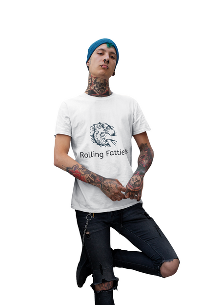 Rolling Fatties Unisex Softstyle T-Shirt, Funny Graphic Tee, Casual Wear, Gift for Hippies, Unique Gift, Birthday Apparel
