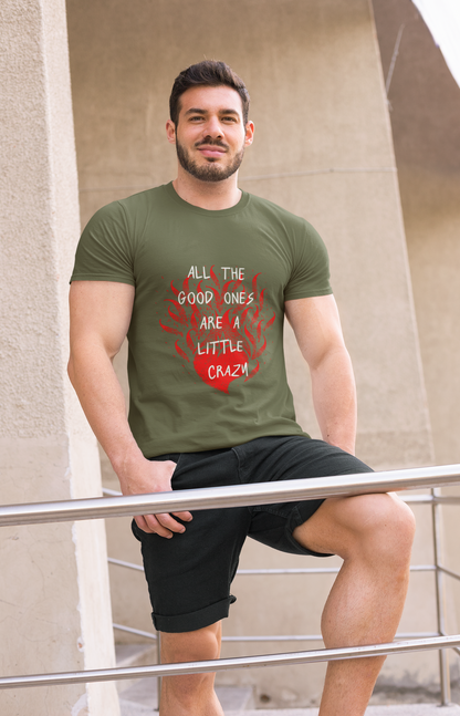 All the Good Ones Are Heart on Fire T-Shirt - Unisex Softstyle Tee with Inspirational Quote, Gift for Friends, Casual Wear, Birthday Present, Valentine's Day