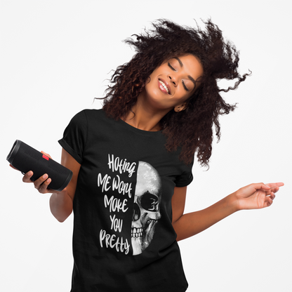 Hating Me Wont Make you Pretty Skull Graphic Unisex T-Shirt | Edgy Casual Wear, Halloween Costume, Alternative Fashion, Gifts for Him, Gifts for Her