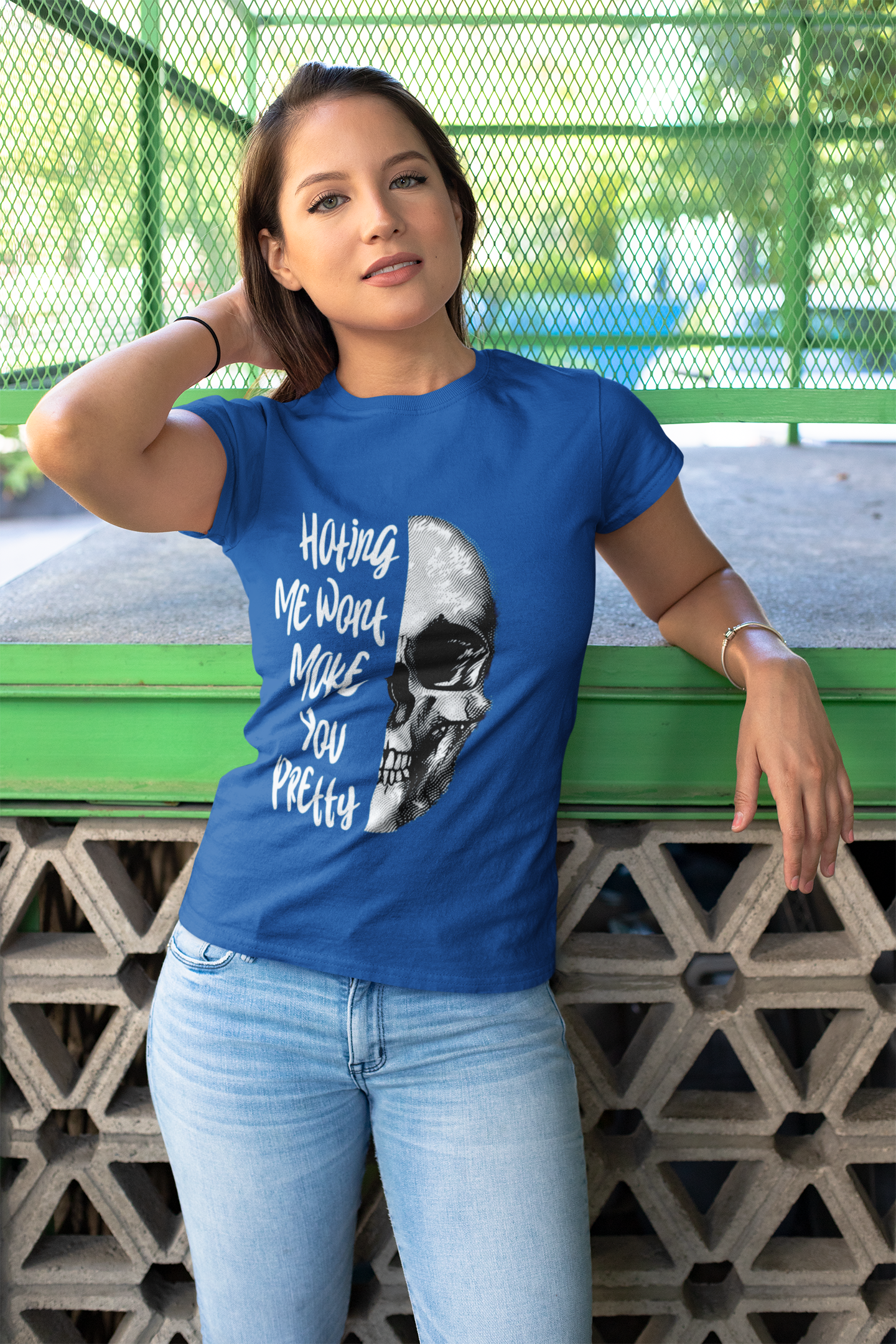 Hating Me Wont Make you Pretty Skull Graphic Unisex T-Shirt | Edgy Casual Wear, Halloween Costume, Alternative Fashion, Gifts for Him, Gifts for Her
