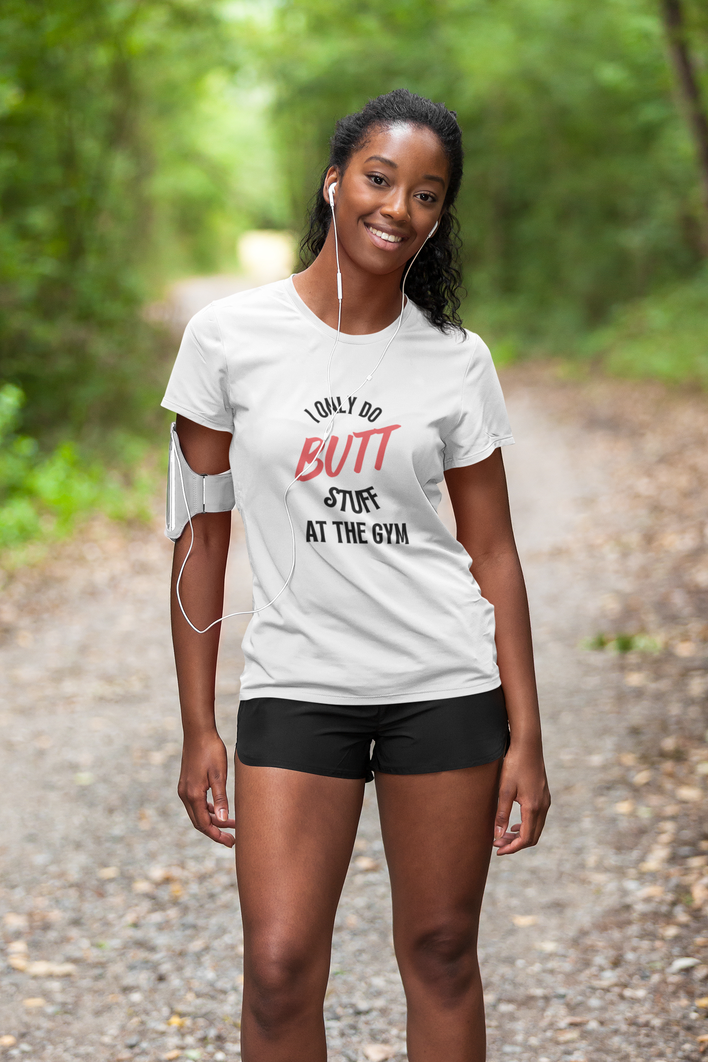 I only do Butt Stuff at the Gym Humor Women's Tee, Fitness Gift, Workout Shirt, Motivational Apparel, Funny Gym Top