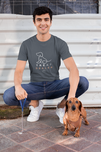 Treat Dealer Dog Lover's Unisex T-Shirt - 'Treat Dealer' Design, Pet Owner Gift, Cute Dog Apparel, Animal Lover Shirt, Dog Mom/Dad Tee, Casual Wear