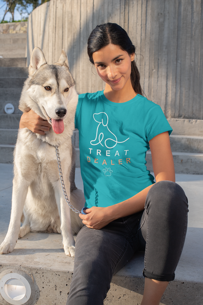 Treat Dealer Dog Lover's Unisex T-Shirt - 'Treat Dealer' Design, Pet Owner Gift, Cute Dog Apparel, Animal Lover Shirt, Dog Mom/Dad Tee, Casual Wear