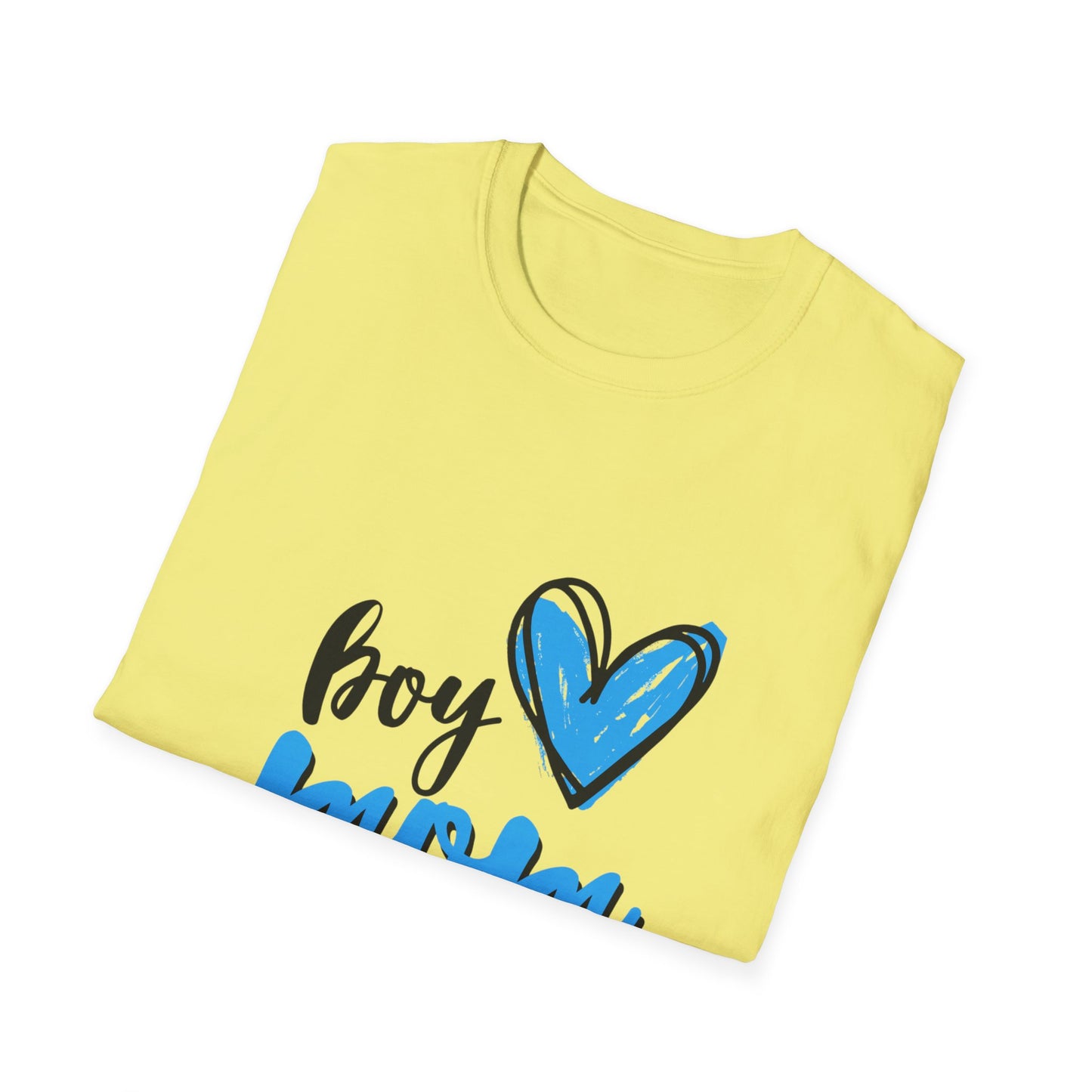 Boy Love Mom Unisex Softstyle T-Shirt | Perfect for Family Days and Celebrations