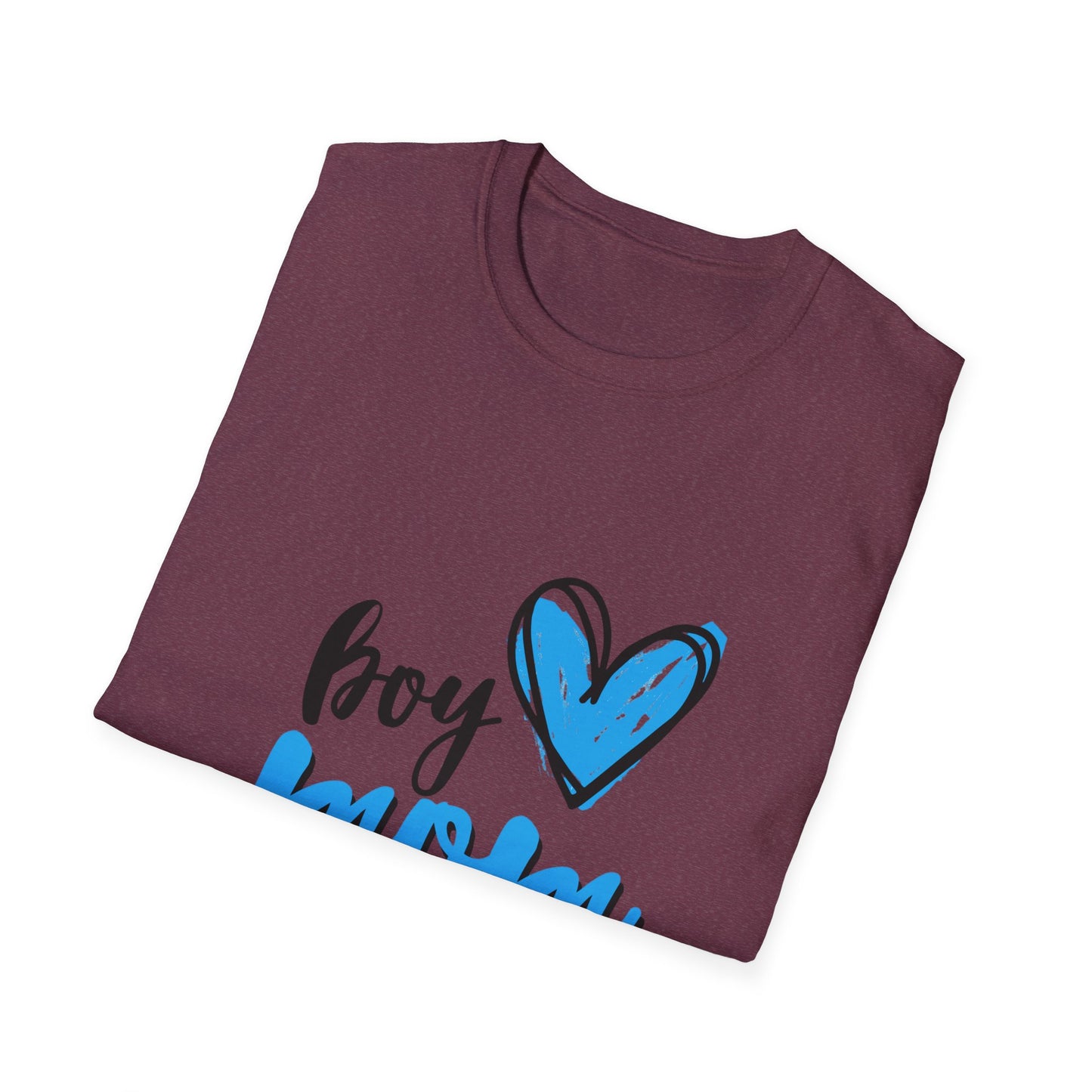 Boy Love Mom Unisex Softstyle T-Shirt | Perfect for Family Days and Celebrations