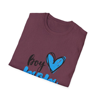 Boy Love Mom Unisex Softstyle T-Shirt | Perfect for Family Days and Celebrations