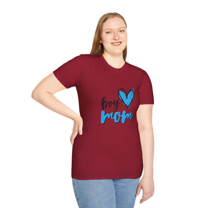 Boy Love Mom Unisex Softstyle T-Shirt | Perfect for Family Days and Celebrations