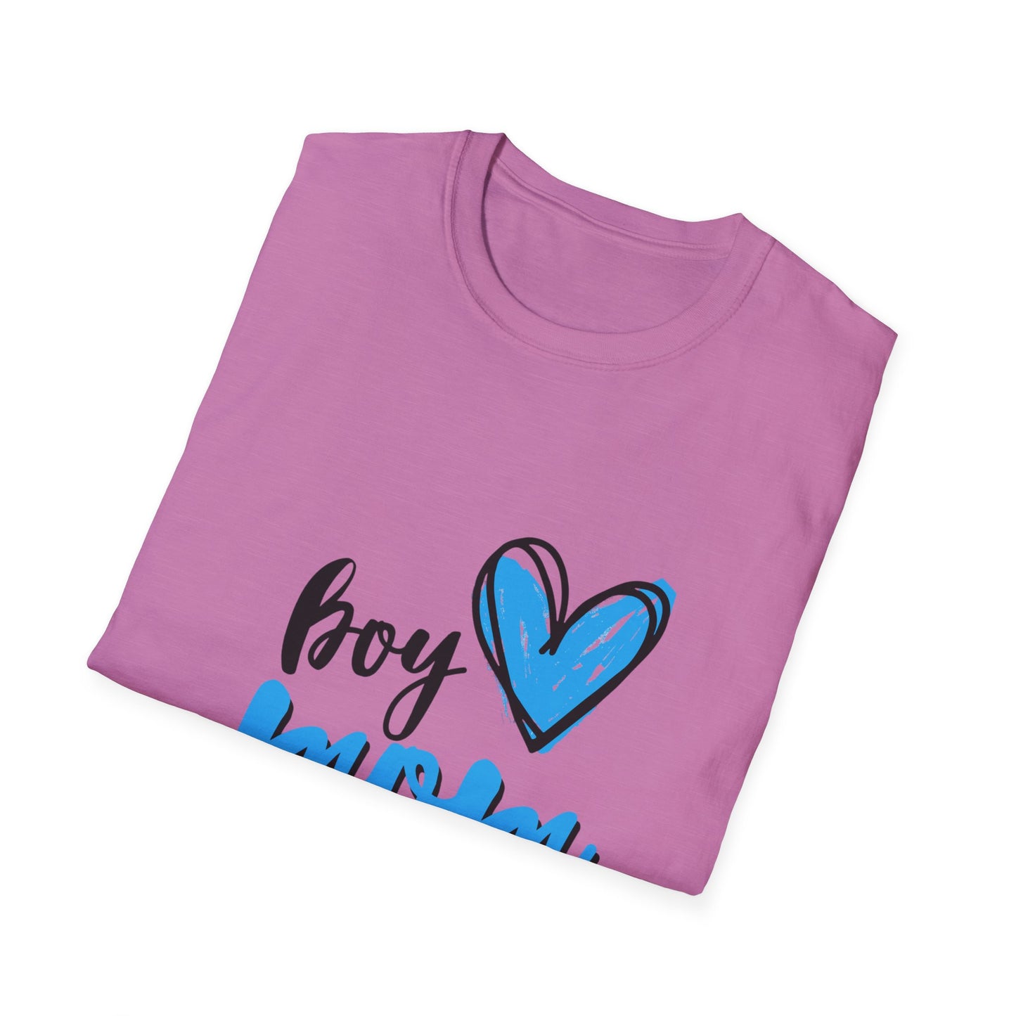 Boy Love Mom Unisex Softstyle T-Shirt | Perfect for Family Days and Celebrations