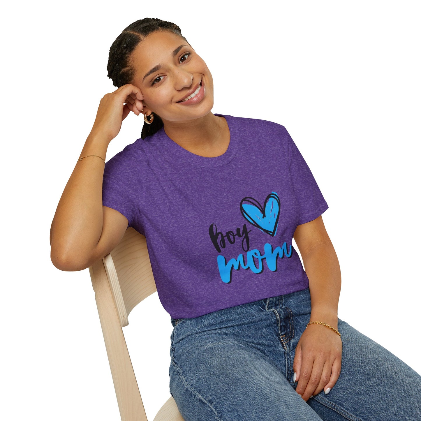 Boy Love Mom Unisex Softstyle T-Shirt | Perfect for Family Days and Celebrations