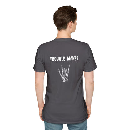 Trouble Maker Skeleton Hands Unisex Softstyle T-Shirt | Graphic Tee for Music Lovers, Gift for Concert Goers, Casual Wear, Halloween Top, [...]