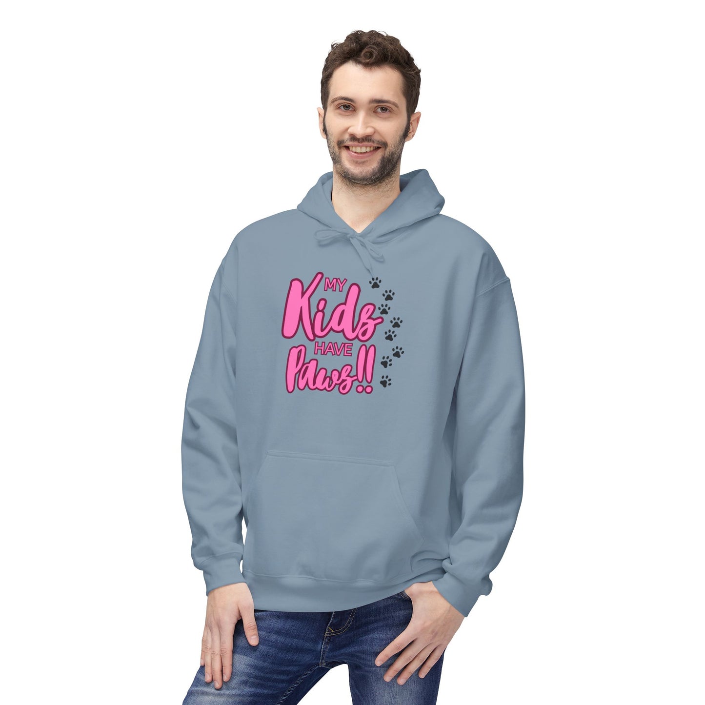Unisex Midweight Softstyle Fleece Hoodie My Kids have Paws
