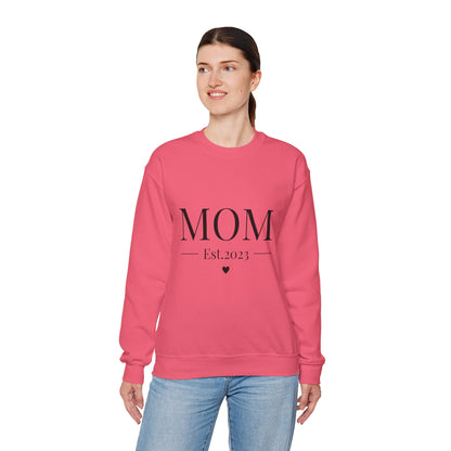 Mom Est. 2023 Crewneck Sweatshirt - Perfect Gift for New Moms