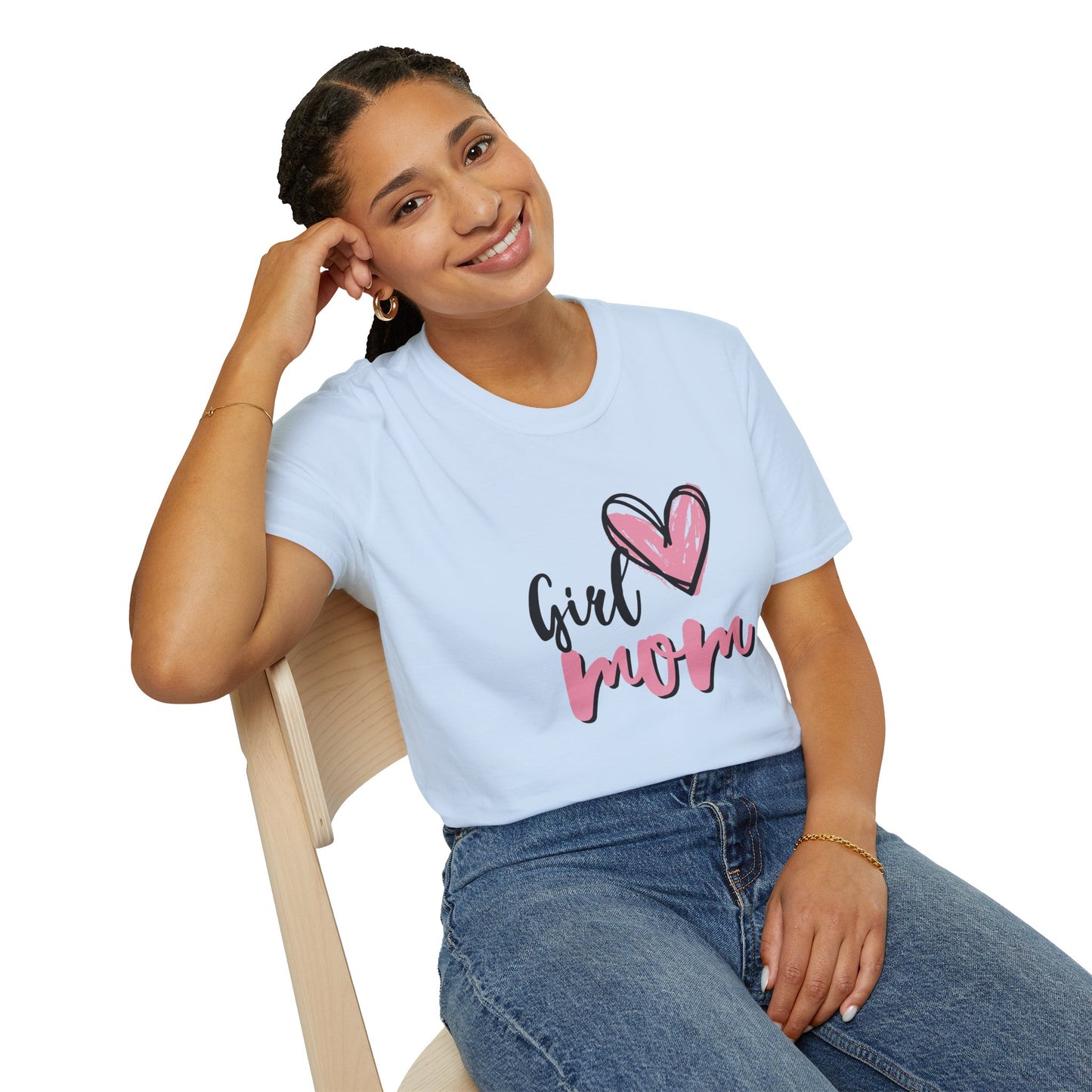 Girl Love Mom T-Shirt | Unisex Softstyle Tee for Mother's Day