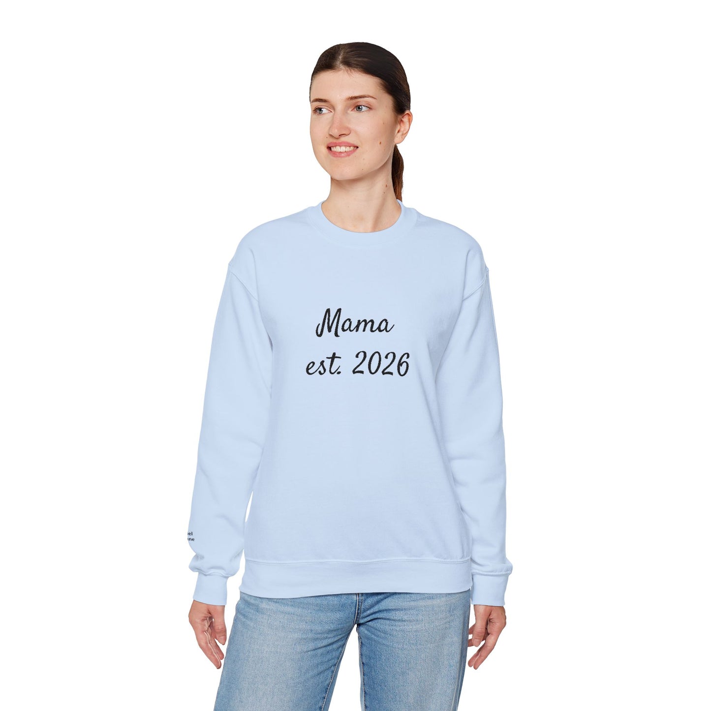 Unisex Mother's day Mama with Child Names Personalize Embroider Heavy Blend™ Crewneck Sweatshirt