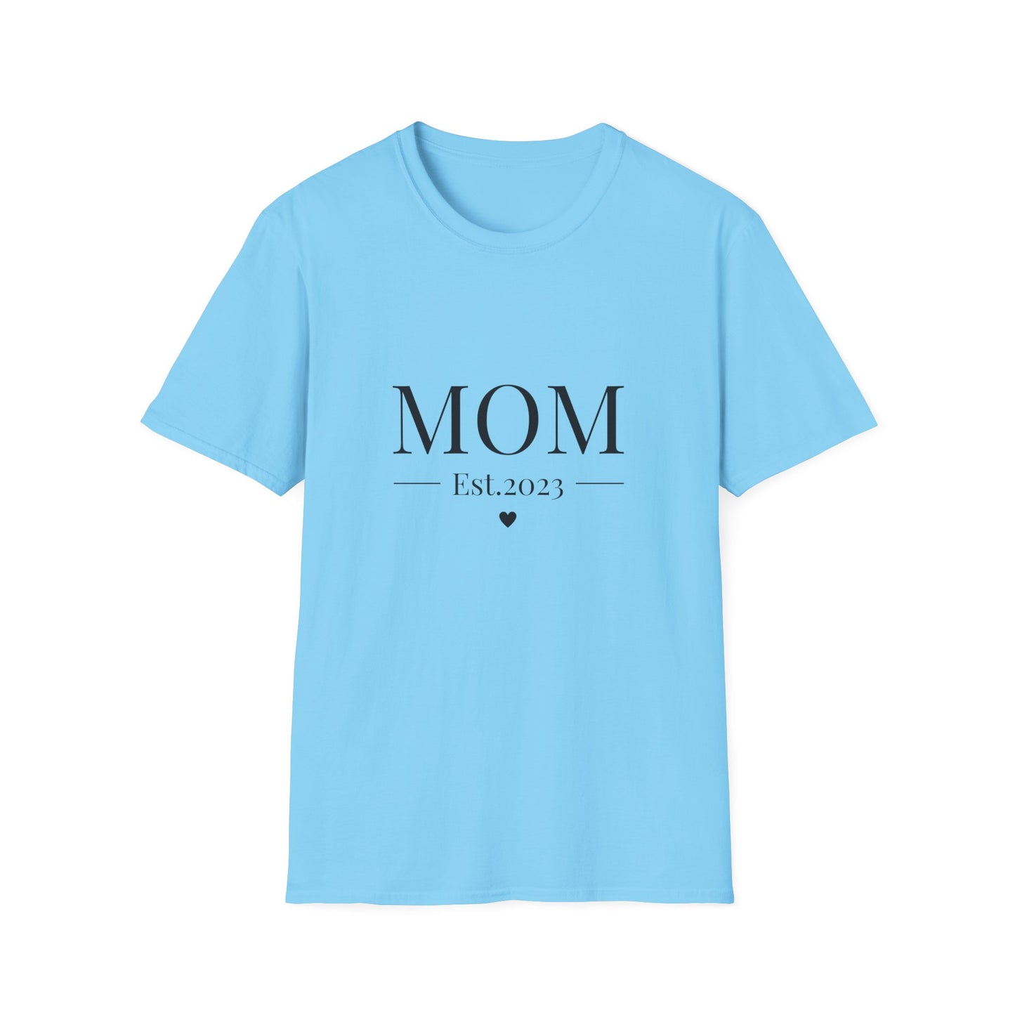 Mom Est. 2023 Unisex T-Shirt - Softstyle Tee for New Moms