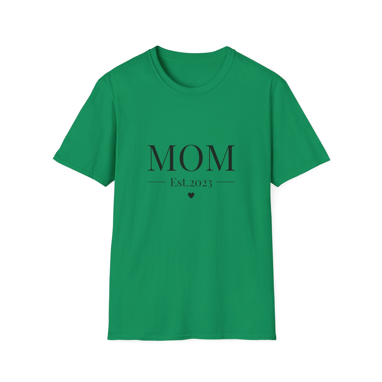 Mom Est. 2023 Unisex T-Shirt - Softstyle Tee for New Moms