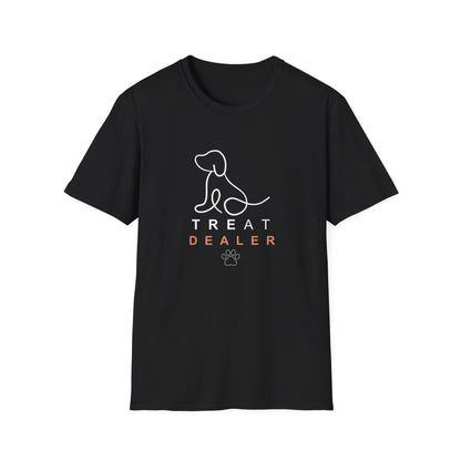 Treat Dealer Dog Lover's Unisex T-Shirt - 'Treat Dealer' Design, Pet Owner Gift, Cute Dog Apparel, Animal Lover Shirt, Dog Mom/Dad Tee, Casual Wear