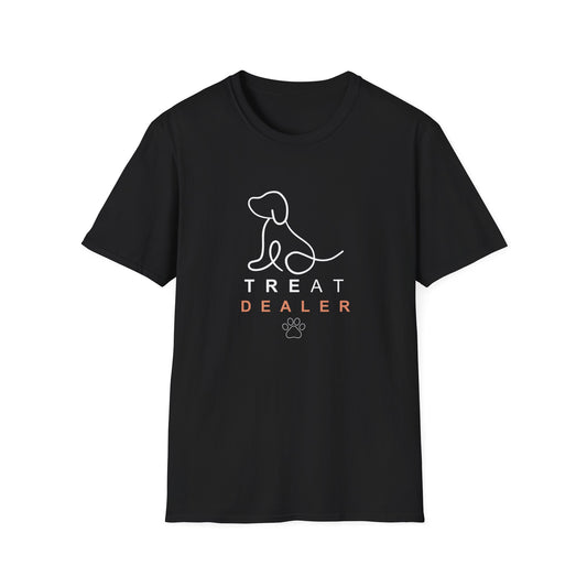 Treat Dealer Dog Lover's Unisex T-Shirt - 'Treat Dealer' Design, Pet Owner Gift, Cute Dog Apparel, Animal Lover Shirt, Dog Mom/Dad Tee, Casual Wear
