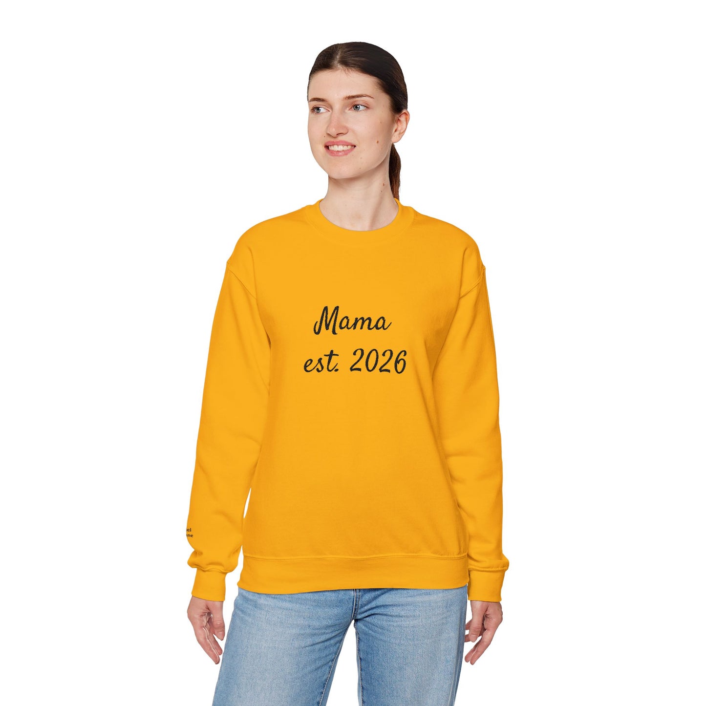 Unisex Mother's day Mama with Child Names Personalize Embroider Heavy Blend™ Crewneck Sweatshirt