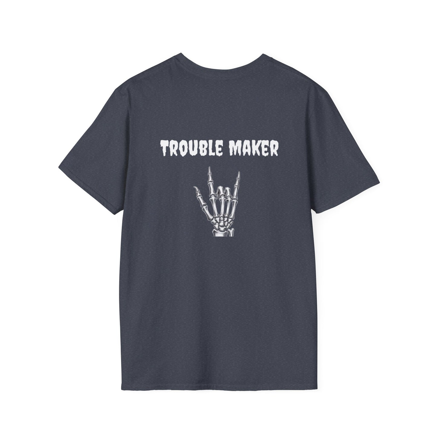 Trouble Maker Skeleton Hands Unisex Softstyle T-Shirt | Graphic Tee for Music Lovers, Gift for Concert Goers, Casual Wear, Halloween Top, [...]