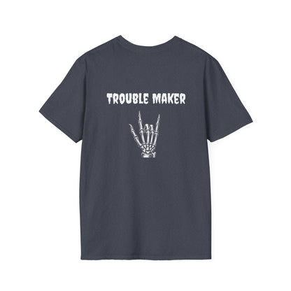 Trouble Maker Skeleton Hands Unisex Softstyle T-Shirt | Graphic Tee for Music Lovers, Gift for Concert Goers, Casual Wear, Halloween Top, [...]