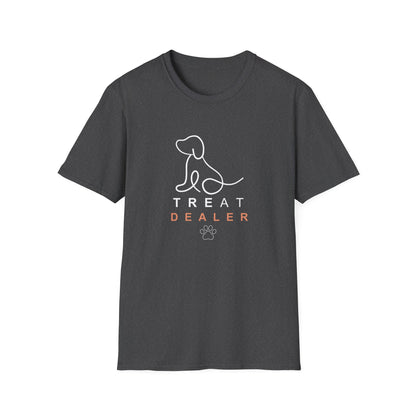 Treat Dealer Dog Lover's Unisex T-Shirt - 'Treat Dealer' Design, Pet Owner Gift, Cute Dog Apparel, Animal Lover Shirt, Dog Mom/Dad Tee, Casual Wear