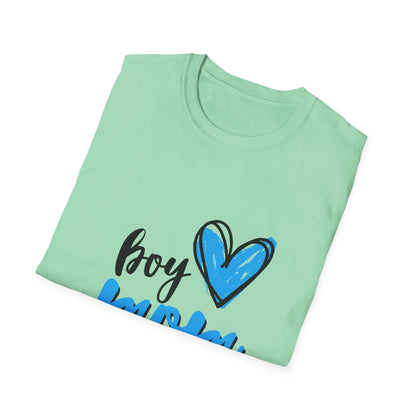 Boy Love Mom Unisex Softstyle T-Shirt | Perfect for Family Days and Celebrations