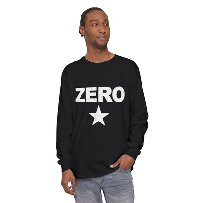 Unisex Long Sleeve T-Shirt with 'ZERO' Design - Casual Comfort for Everyday Wear