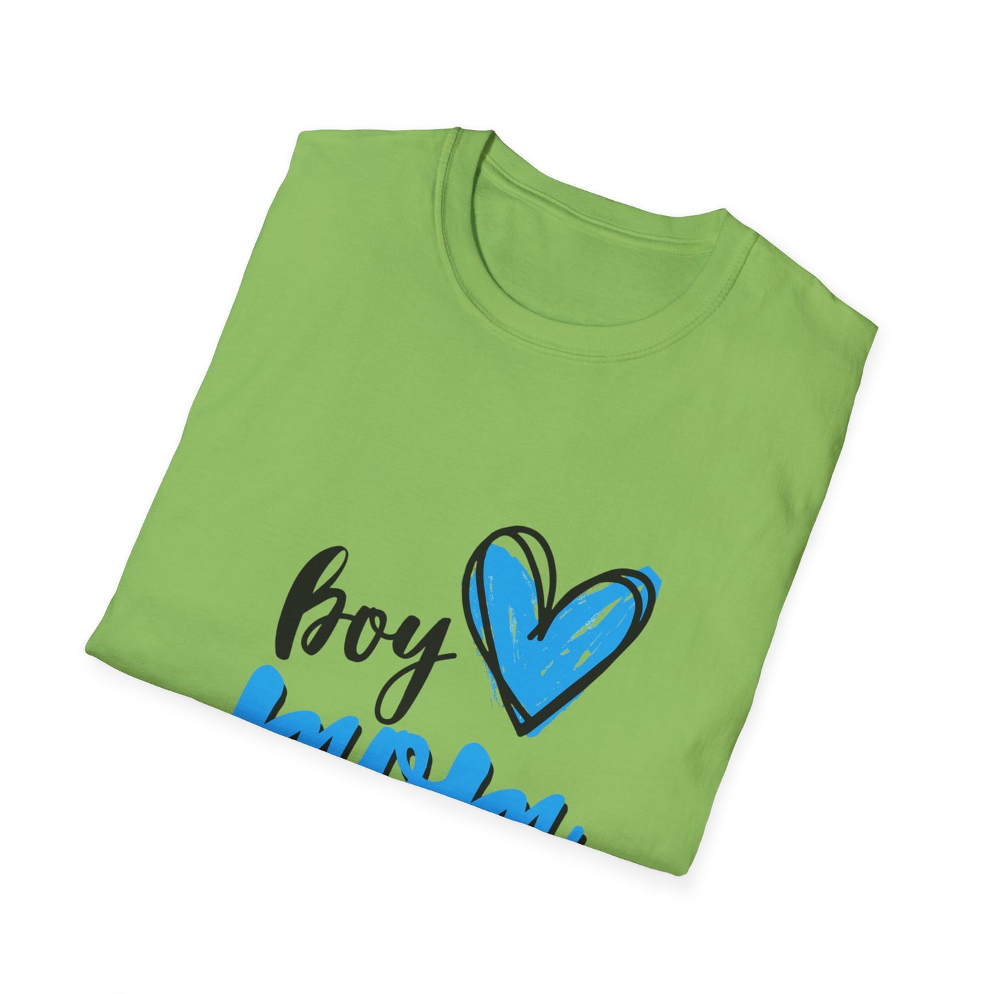 Boy Love Mom Unisex Softstyle T-Shirt | Perfect for Family Days and Celebrations