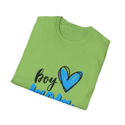 Boy Love Mom Unisex Softstyle T-Shirt | Perfect for Family Days and Celebrations