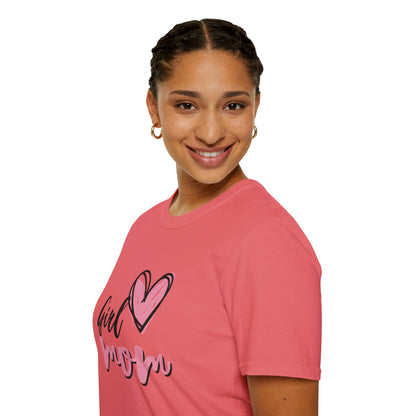 Girl Love Mom T-Shirt | Unisex Softstyle Tee for Mother's Day