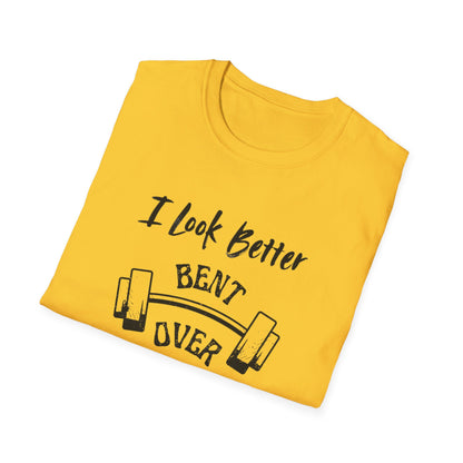 I look better Funny Fitness T-Shirt, Gym Humor Shirt, Weightlifting Gift, Workout Tee, Unisex Softstyle T-Shirt