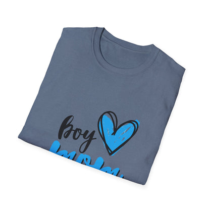 Boy Love Mom Unisex Softstyle T-Shirt | Perfect for Family Days and Celebrations