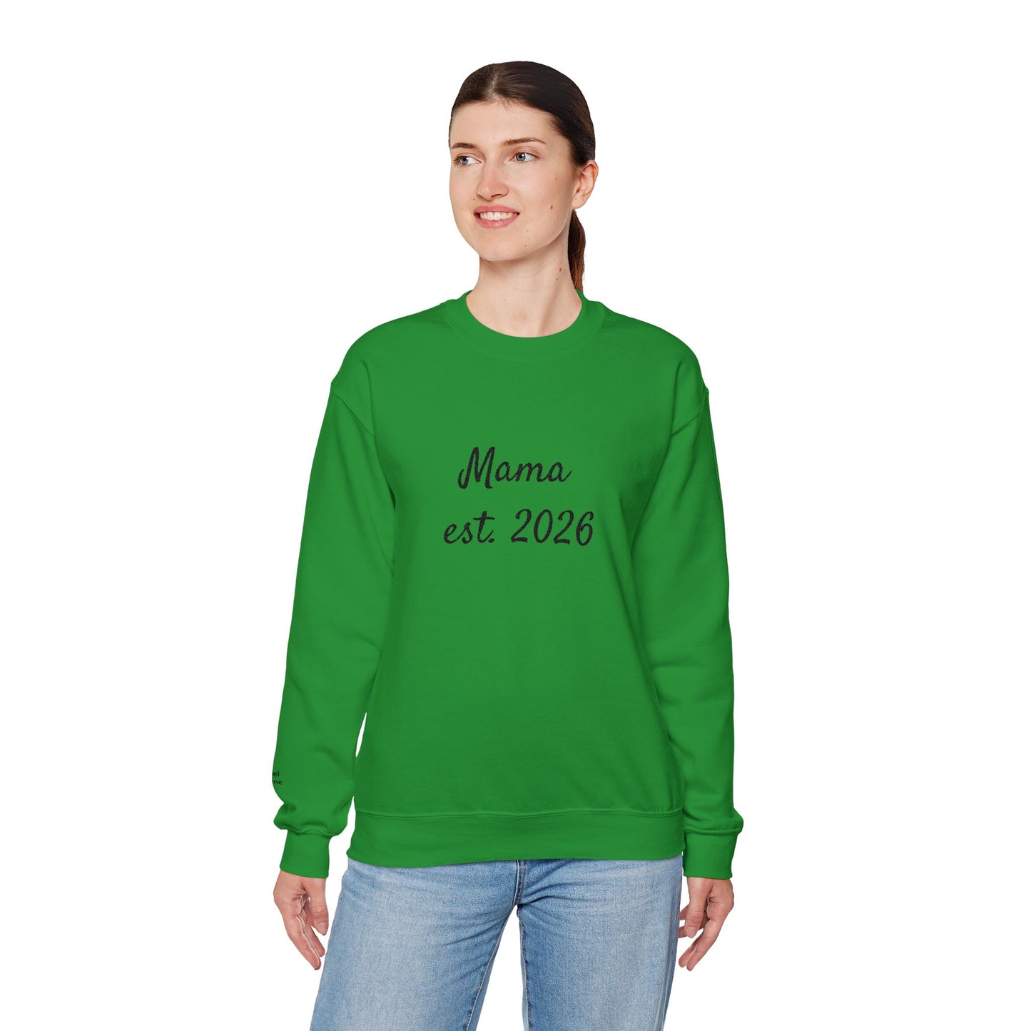 Unisex Mother's day Mama with Child Names Personalize Embroider Heavy Blend™ Crewneck Sweatshirt
